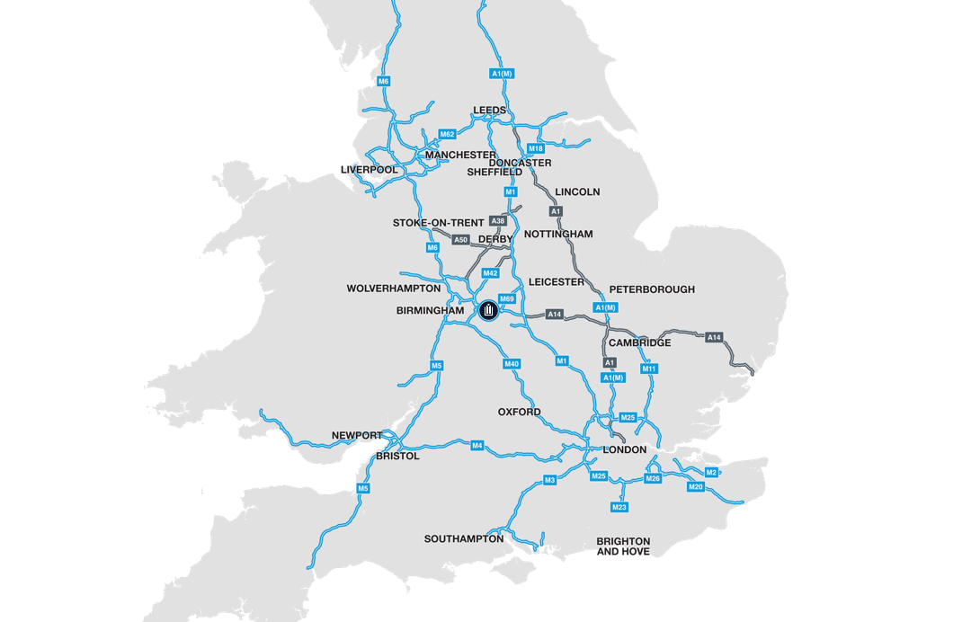HGV drive times map