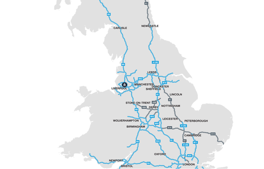 HGV drive times map