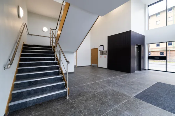 Panattoni Park Crawley internal of stairs leading up to first floor office
