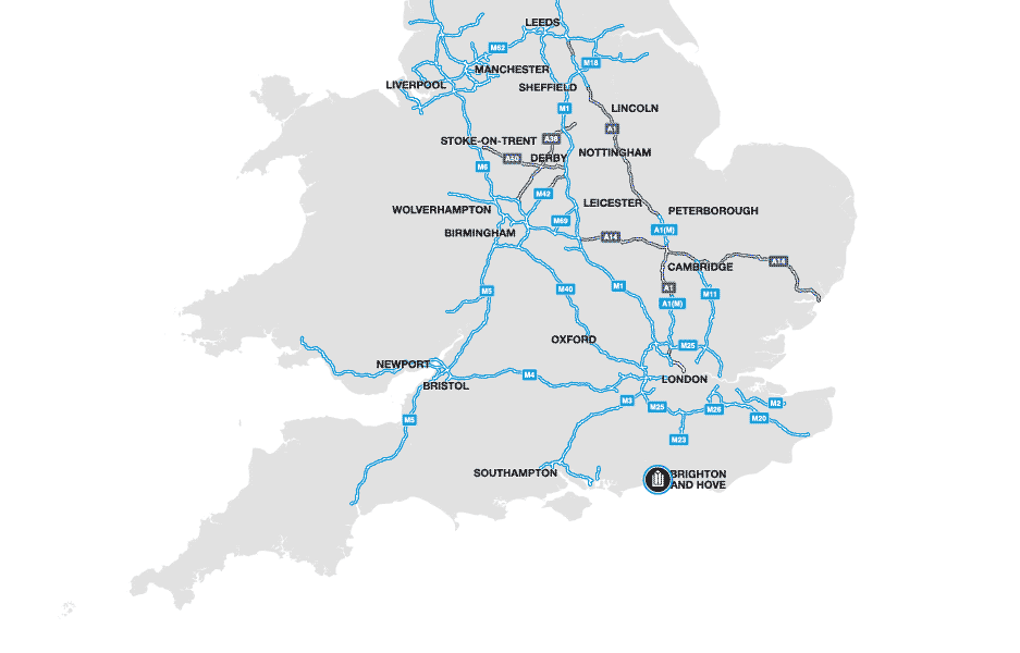 HGV drive times map