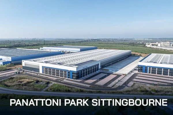 Panattoni Park Sittingbourne aerial drone shot of full park with S440 in foreground