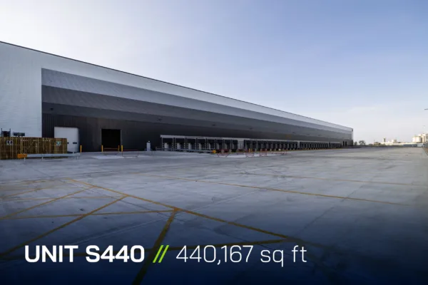 Panattoni Park Sittingbourne Unit S440 external yard shot of dock and level access doors