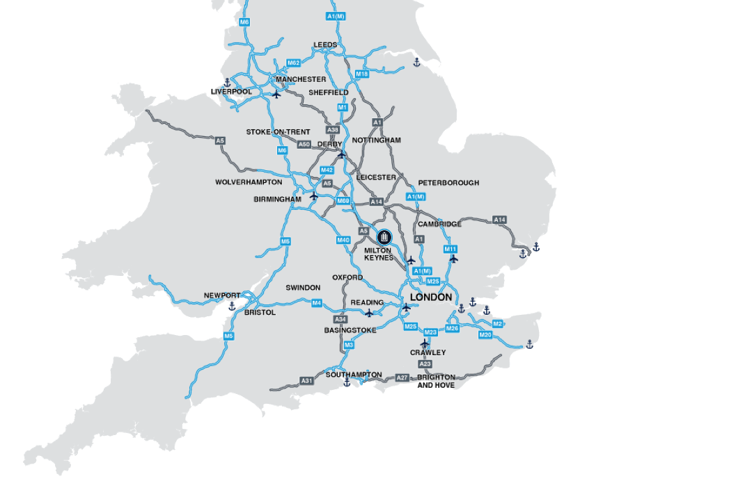 HGV drive times map