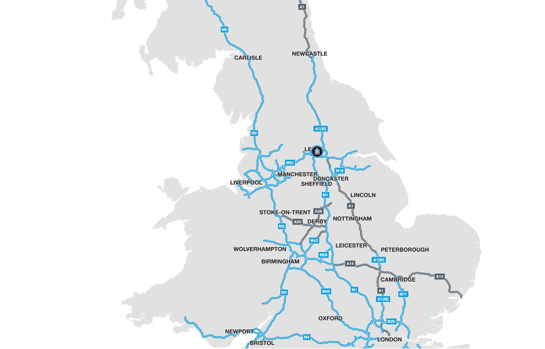 HGV drive times map