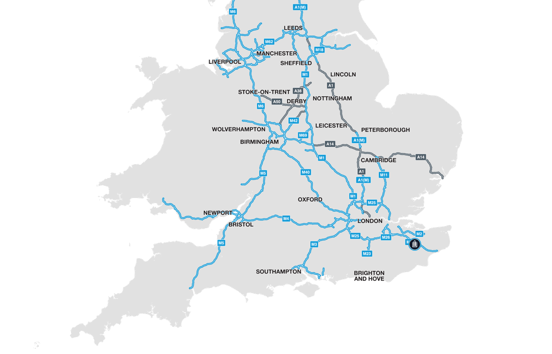 HGV drive times map
